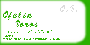 ofelia voros business card